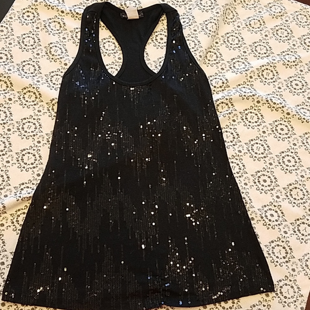 Black Sequin Tank
